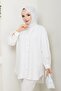 Women's Hijab Polka Dot Buttoned'Shirt Tunic'