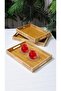 Bamboo 3-Layer Rectangular Presentation Tray Coffee Tea Tray - 4