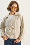 Women's Stone Kruvaz Yake Aller Detailed Lined Short Trench Coat 7025 60283639 - 5