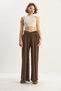 Women's Bitter Brown Asymmetrical Waist Detailed Pocketed Comfortable Modal Trousers 2137 60283657 - 2