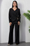 طقم مكون من قطعتين بياقة مزدوجة ومشبك D-82 - 5