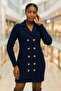 Knitwear Double-Breasted Cardigan Dress