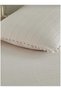 Double Size Gofreli̇ Fi̇ti̇lli̇ Saten Bedding Set Embos Ivory - 3