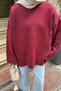 Wide Sleeve Sweater Burgundy - 3