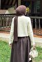 كارديجان قصير منقوش بنمط لينكس طبيعي - 4