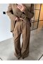 Shawl Detail Jacket Pants Mink Suit - 7