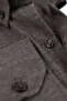 Plus Size Men's Brown Winter Woolen Lumberjack Shirt – Wide Cut Flannel Model with Pockets - 3