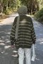 Striped Knitwear Sweater Khaki - 4
