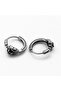 Engraved Zircon Stone Hoop Unisex 316L Stainless & Tarnish-Free Steel Earrings Pair - 3