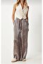 Leopard Pattern Satin Pant - 2