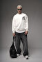 Crew Neck Men's Sweatshirt with Embroidery Detail on the Back - 5