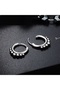 Beaded Design Hoop Threadable 316L Stainless & Tarnish-Free Steel Earrings Pair