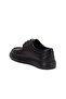 Genuine Leather Men's Casual Shoes Black Tied Eva Sole - 5