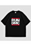 تي شيرت كبير الحجم مطبوع عليه RUN DMC