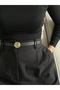 Trace Gül Gold Buckle Model Women's Belt Waist Belt Coat Belt Dress Belt Trouser Belt - 2