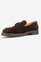 Galea Brown Suede Buckle Genuine Leather Women's Loafer Shoes - 4