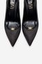 Milos Black Satin Buckle Women's Heeled Shoes - 2