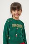 Christmas Outfit with Tulle Skirt for Girls, Top and Bottom Set, Christmas Green - 5