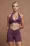 Alba Plum Color Pre-Gathered Seamless Recovery Sports Shorts - 6