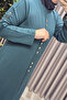 Women's Clothing Plus Size Rivet Decorated Long Dress - 6