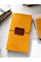 غطاء دفتر جلدي من الجلد الطبيعي بحجم عادي من Aegean Leather باللون الأصفر - 6