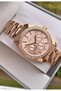 Women's Wristwatch – Rose Gold Steel Band, Star Figured Bracelet Gift - 3