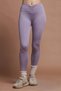 Ivy Pre-Ruched Lilac Seamless Scrunch Recovery Women's Sports Leggings - 3