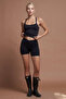 Laguna V Black Scrunch Recovery Sports Shorts - 8