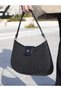 Siempra Black Genuine Leather Detailed Women's Shoulder Bag with Gold Accessories - 3
