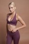 Ivy Front Gathered Plum Seamless Scrunch Recovery Women's Sports Leggings - 4