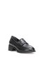 Elit Pm161 K1066 Women's Crocodile Classic Heeled Shoes Black - 2