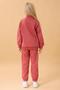 Girl's High Collar Zippered Embroidery Detailed Seasonal Tracksuit Set Tile - 4