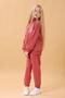 Girl's High Collar Zippered Embroidery Detailed Seasonal Tracksuit Set Tile - 6