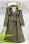 Double Buttoned Long Trench Coat with Windproof