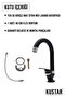 Single Water Inlet Matte Black Mix Basin Mixer On-Off Faucet - 4