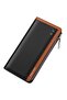 Italian Genuine Leather Black Long Card Holder Wallet