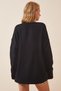 Women's Black Oversize Knitwear Sweater PN00054 - 3