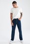 High Waist Diago Comfort Fit Pipe Leg Jean Trousers - 2