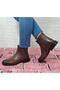 8479 Tan Color Non-Slip Sole Genuine Leather Women's Boots - 5