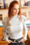 Women's Gray Princess Sleeve Lycra Blouse BLZ-19001595 - 2