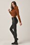Mary Lux Leather Look Thin Shiny Leggings - 3
