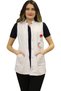 Prevailing Collar Women's Short Length - Sleeveless Doctor's Apron, Teacher's Apron, Hospital Uniform, White Apron - 4