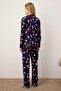 Lacivert %100 Pamuklu Kalpli Örme Pijama Takımı THMAW25PT00141 - 3