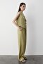 Khaki 3 Lace-Up Vest Muslin Set - 3