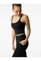 Slim Fit Drawstring Back Detail Covered Sports Tank Top