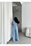 Blue 100% Cotton Lavin Linen Vest Pants Set - 7