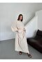 Natural 100% Cotton Side Slit Detailed Skirt Blouse Set - 6
