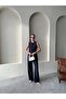 Dark Navy Blue Camille Classic Buttoned Vest Trousers - 8449 - 4