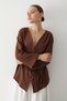 Brown Multi-Button Kimono - 2