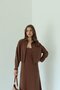 Brown Modal Shirt Dress Set - 5